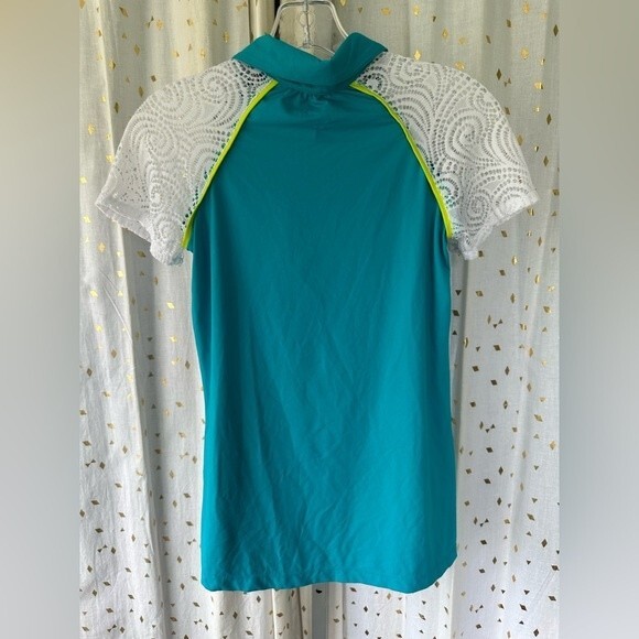 Swingdish Women's Athleisure Sporty Chic Golf Collar Top Lace Detail NWT S - Picture 8 of 9